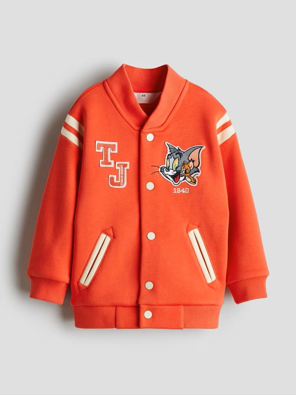 H&M / Warner Bros / Tom & Jerry Snap Varsity Baseball Jacket – Kids 6